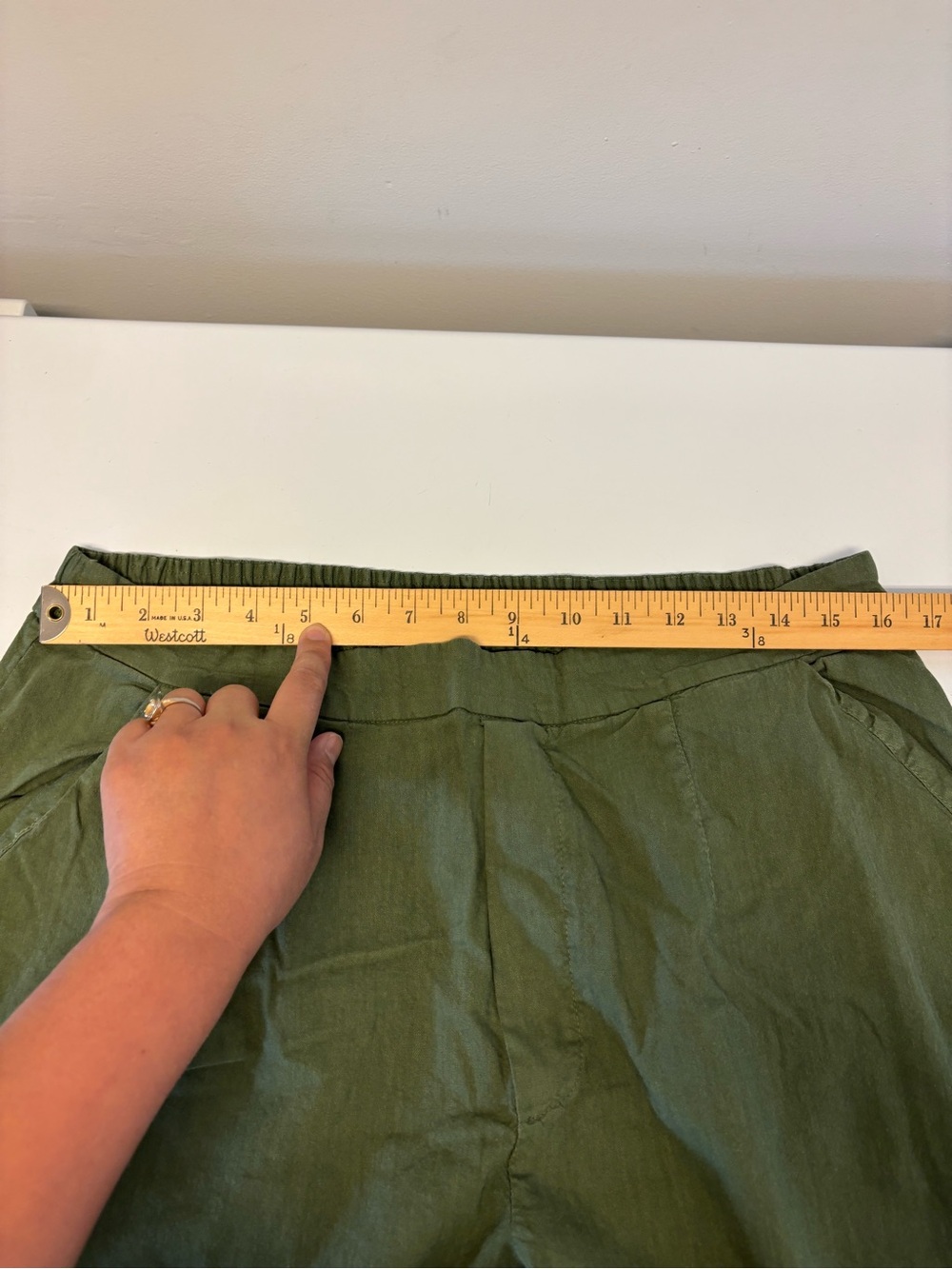 Kut From The Kloth Pull On Wide Leg Linen Blend Green Pants Women’s Size Large - Picture 8 of 12